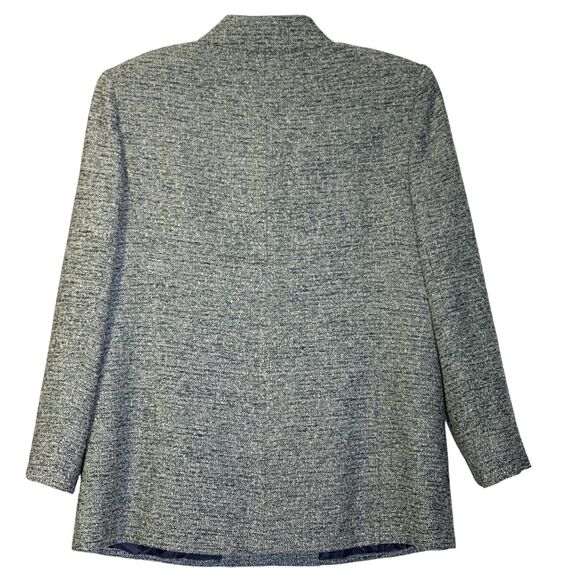 Vintage 70s Herbert Grossman Tweed Jacket Blazer Blue Gray City Chic Retro Sz 12 - Picture 13 of 13